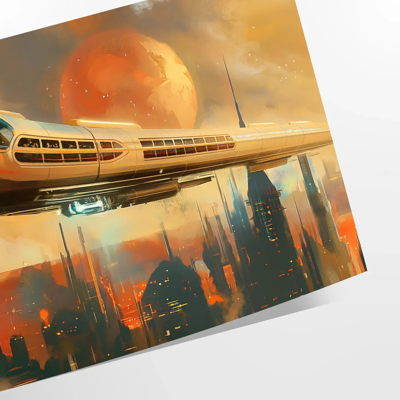 Futurism Of Travel Poster Painting Wall Print 1