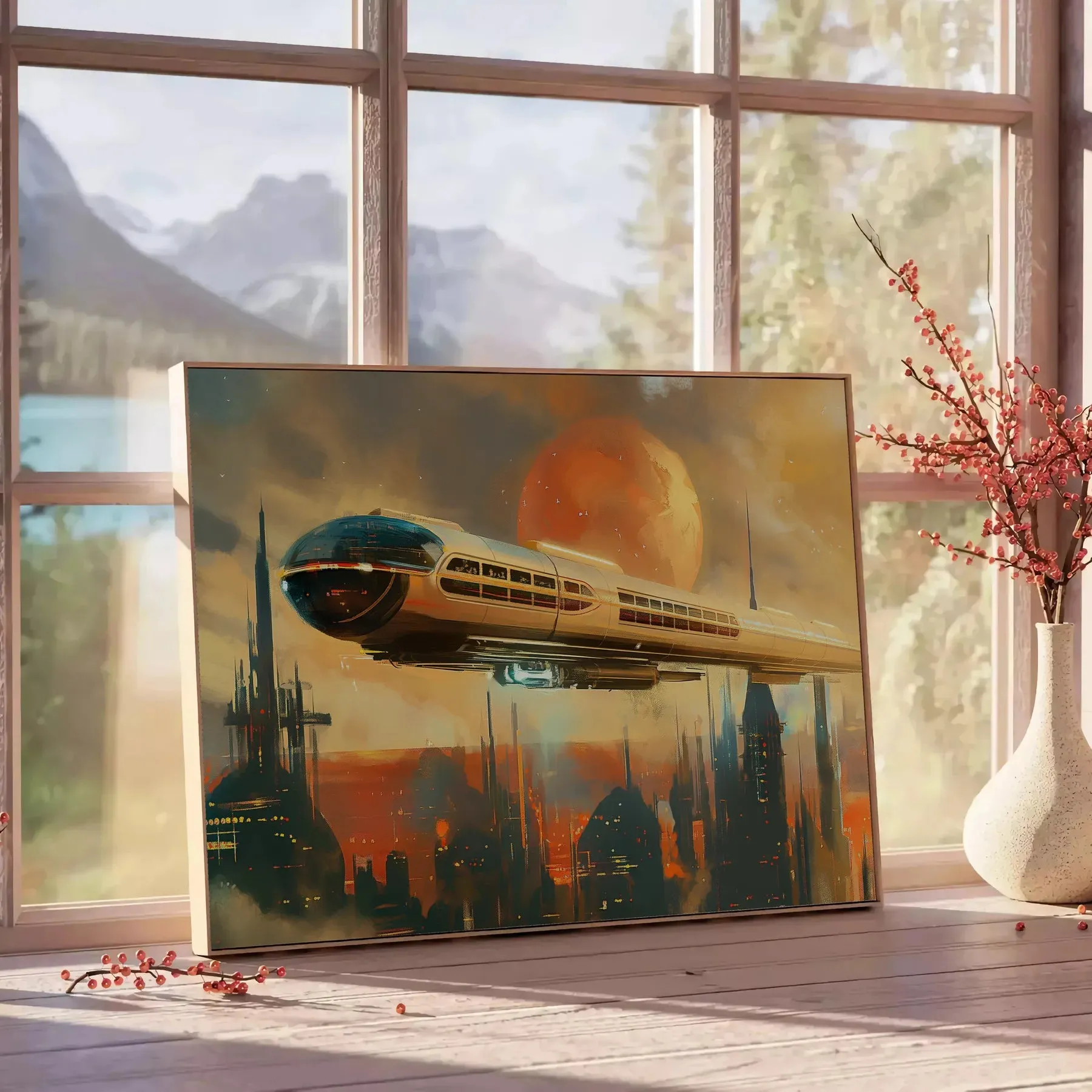 Futurism Of Travel Poster Painting Wall Print 1