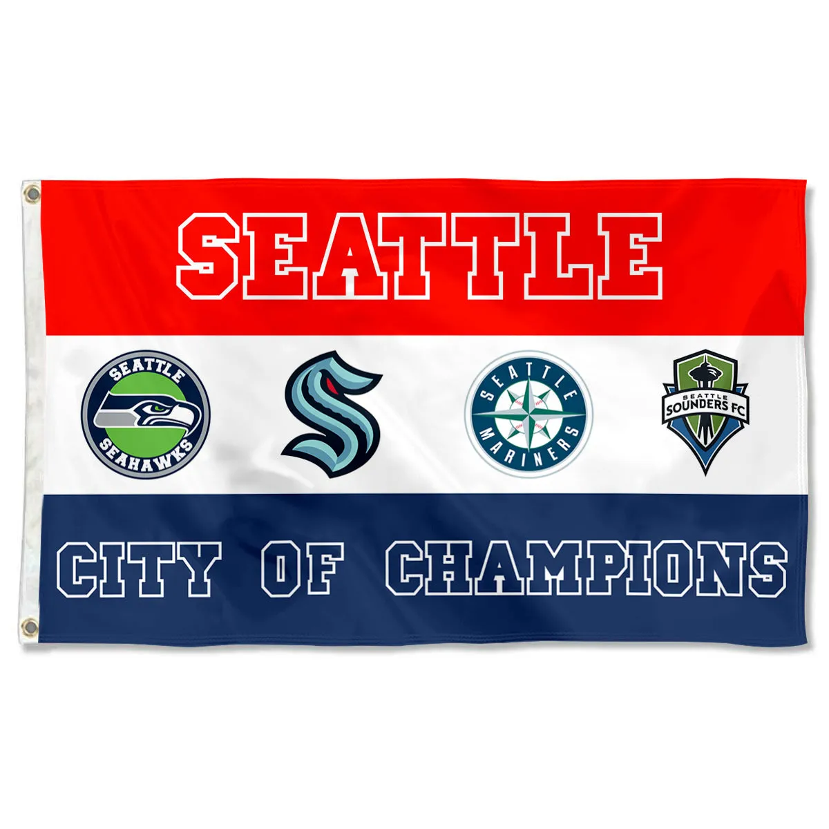 Fyon City of Seattle Champions Sports Fans Team Flag  banner