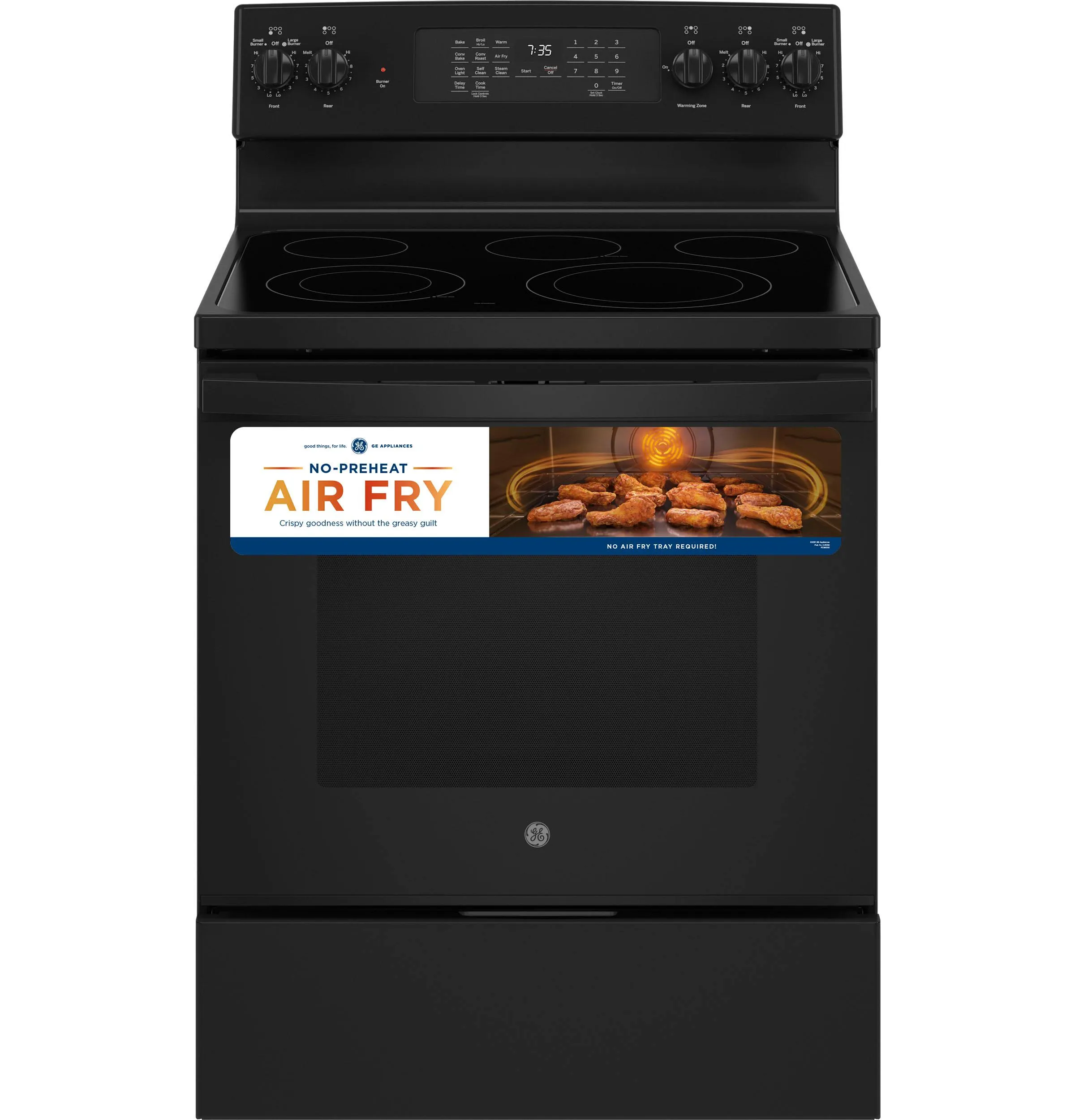 GE® 30" Free-Standing Electric Convection Range with No Preheat Air Fry