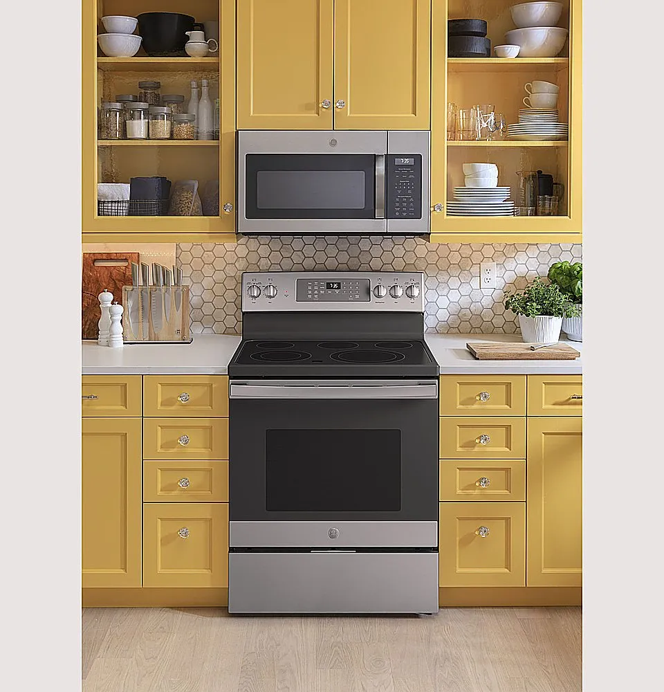 GE® 30" Free-Standing Electric Convection Range with No Preheat Air Fry