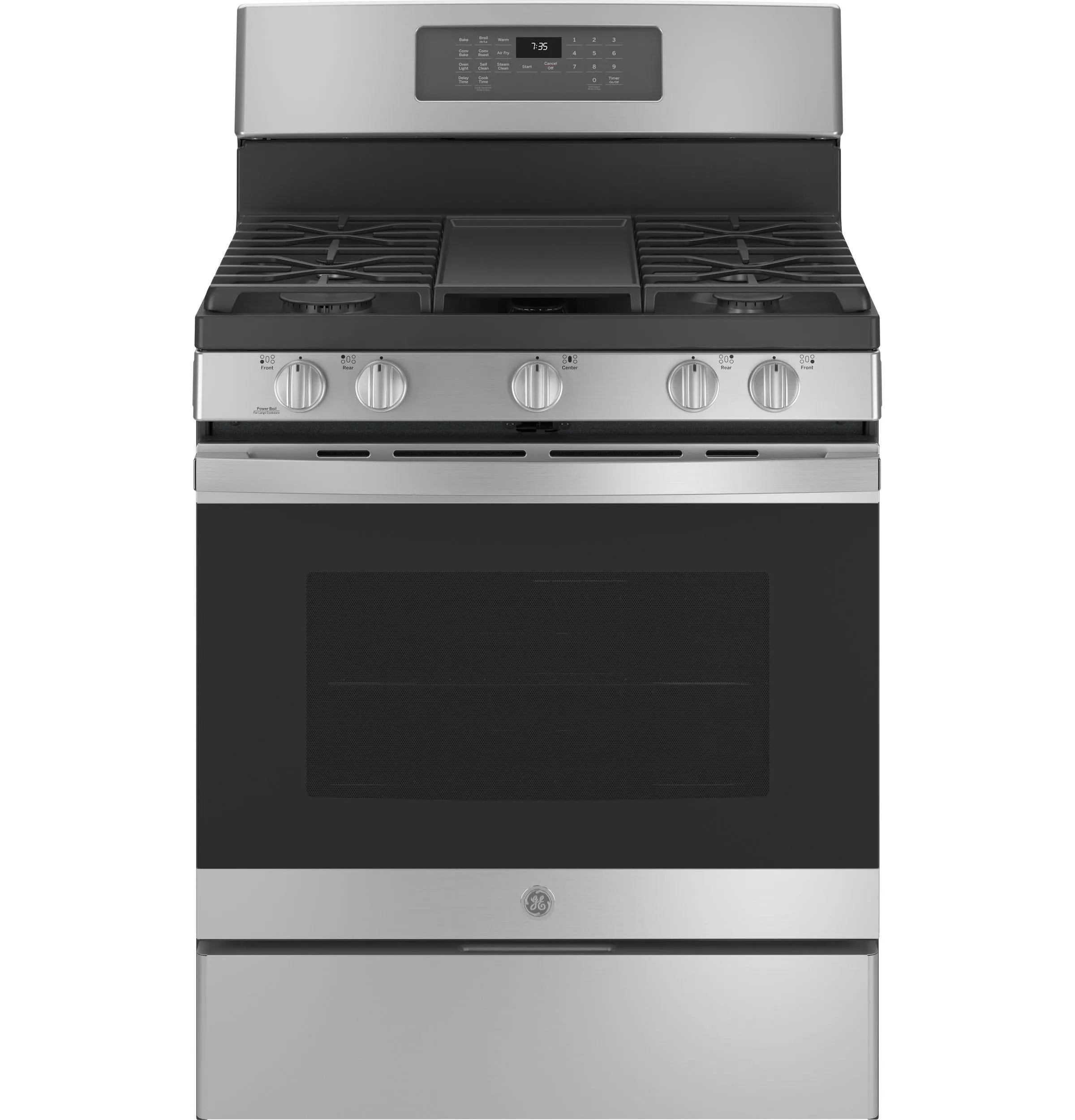 GE® 30" Free-Standing Gas Convection Range with No Preheat Air Fry