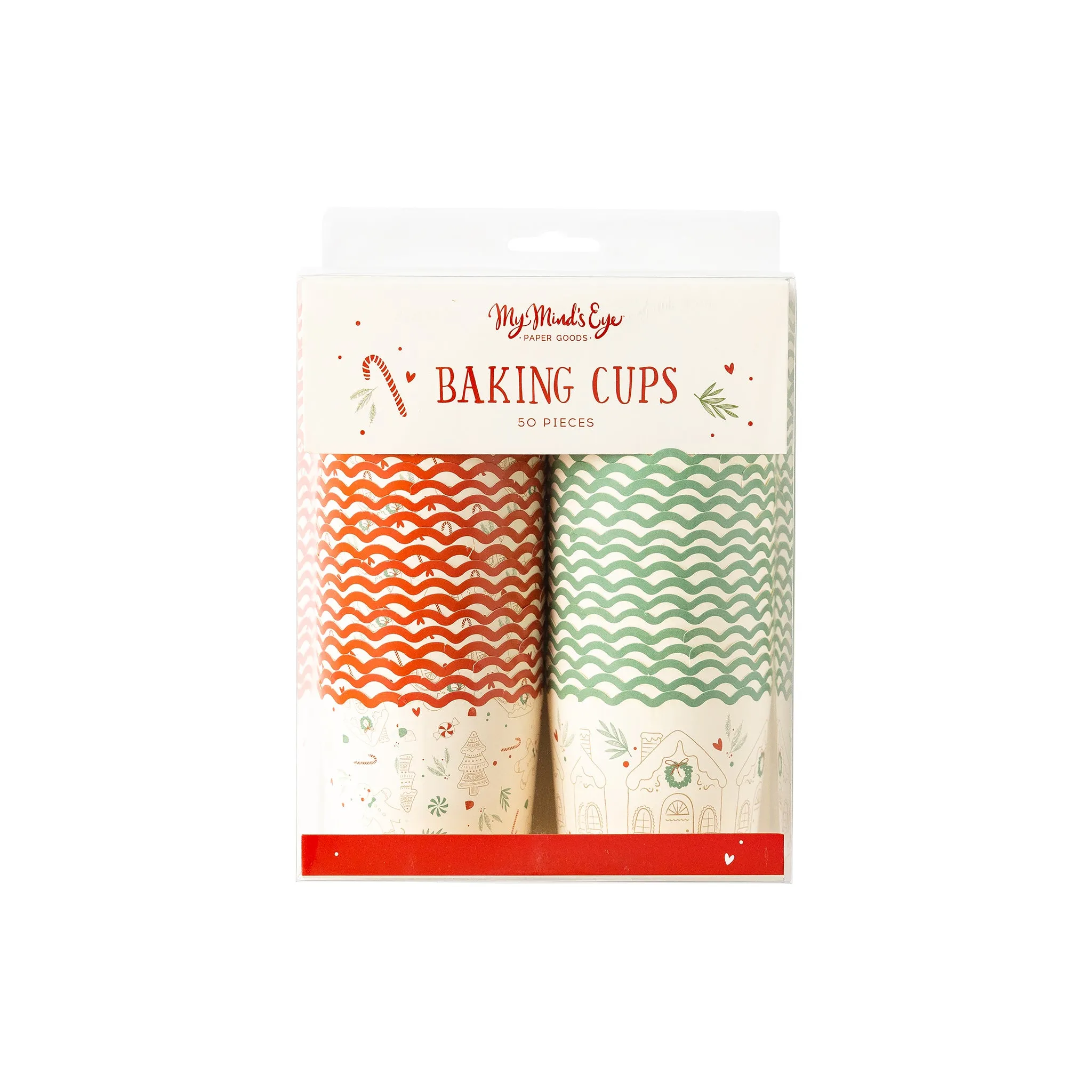 Gingerbread Lines Baking Cups (50 pcs)