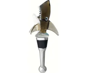 Glass Shark Head Bottle Stopper