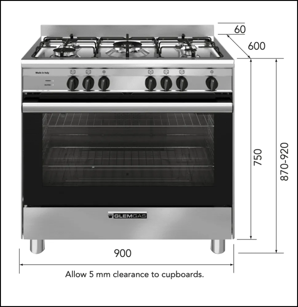 Glem GB965GE 90cm Dual Fuel Stove - Order in