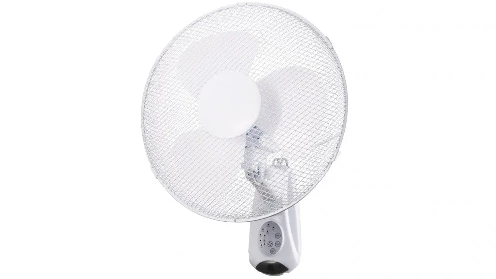 Goldair White Select 40cm Wall Fan with Remote /Tilts and oscillates