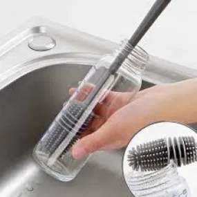 Gray bottles Handle Bottle Cleaning Brush