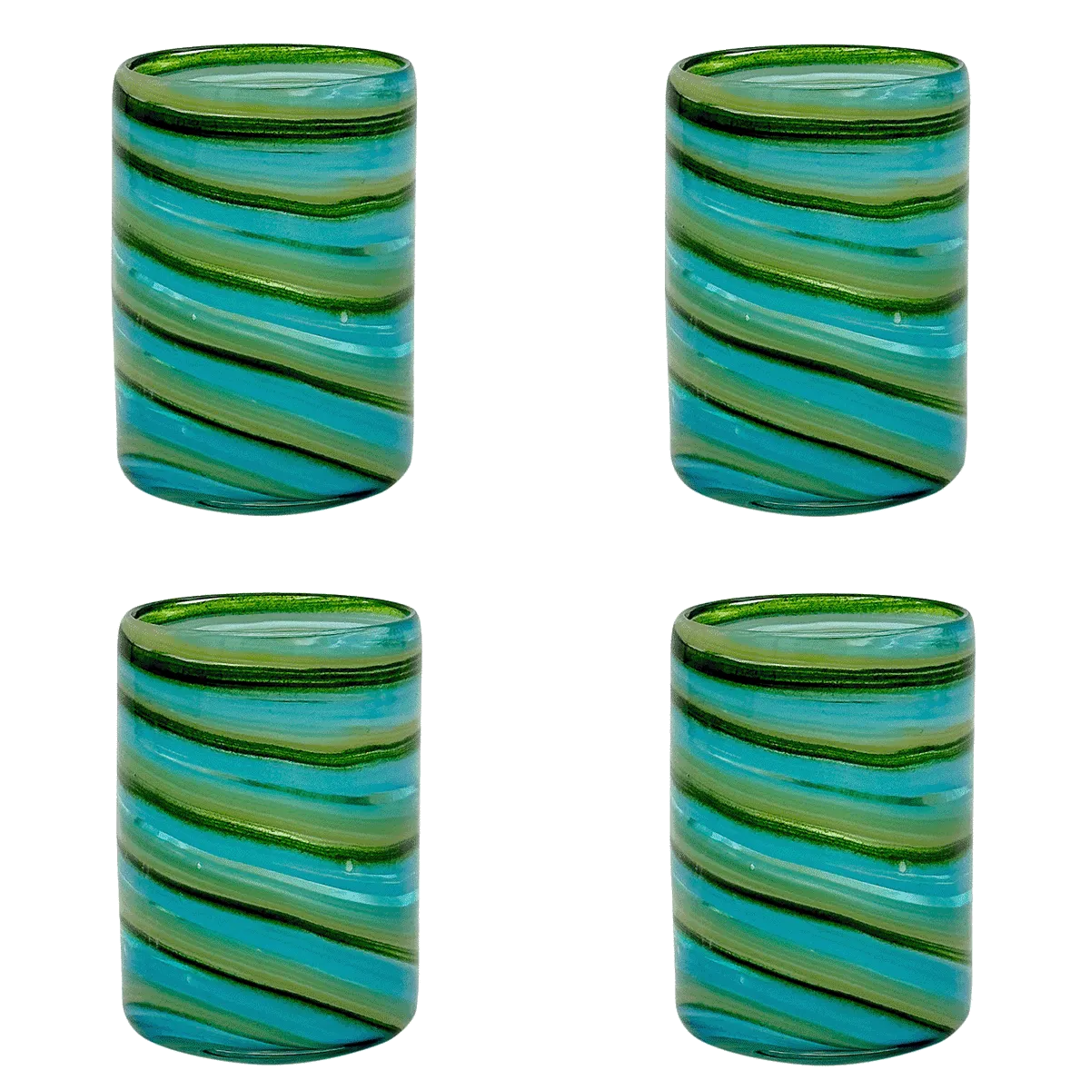 Green Bellotto Tumblers (Set of 4)