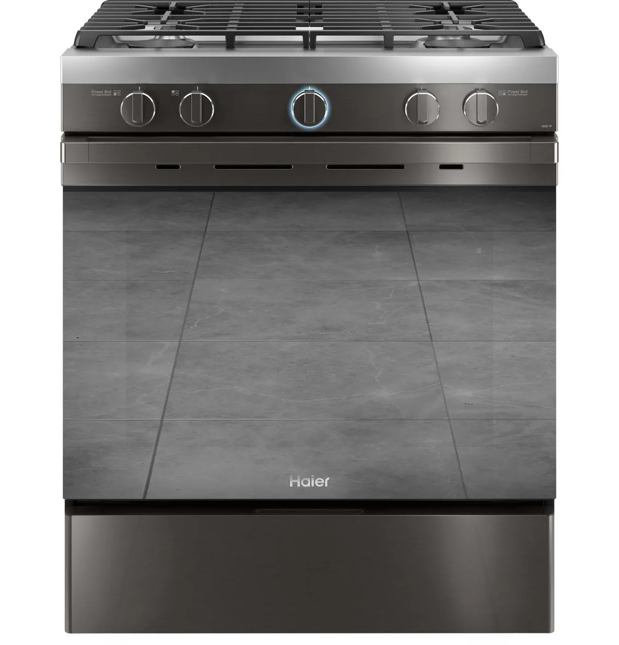 Haier QGSS740BNTS 30" Smart Slide-In Gas Range with Convection