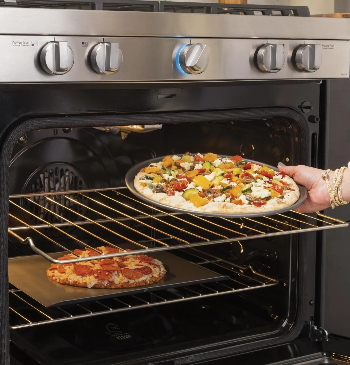 Haier QGSS740RNSS 30" Smart Slide-In Gas Range with Convection