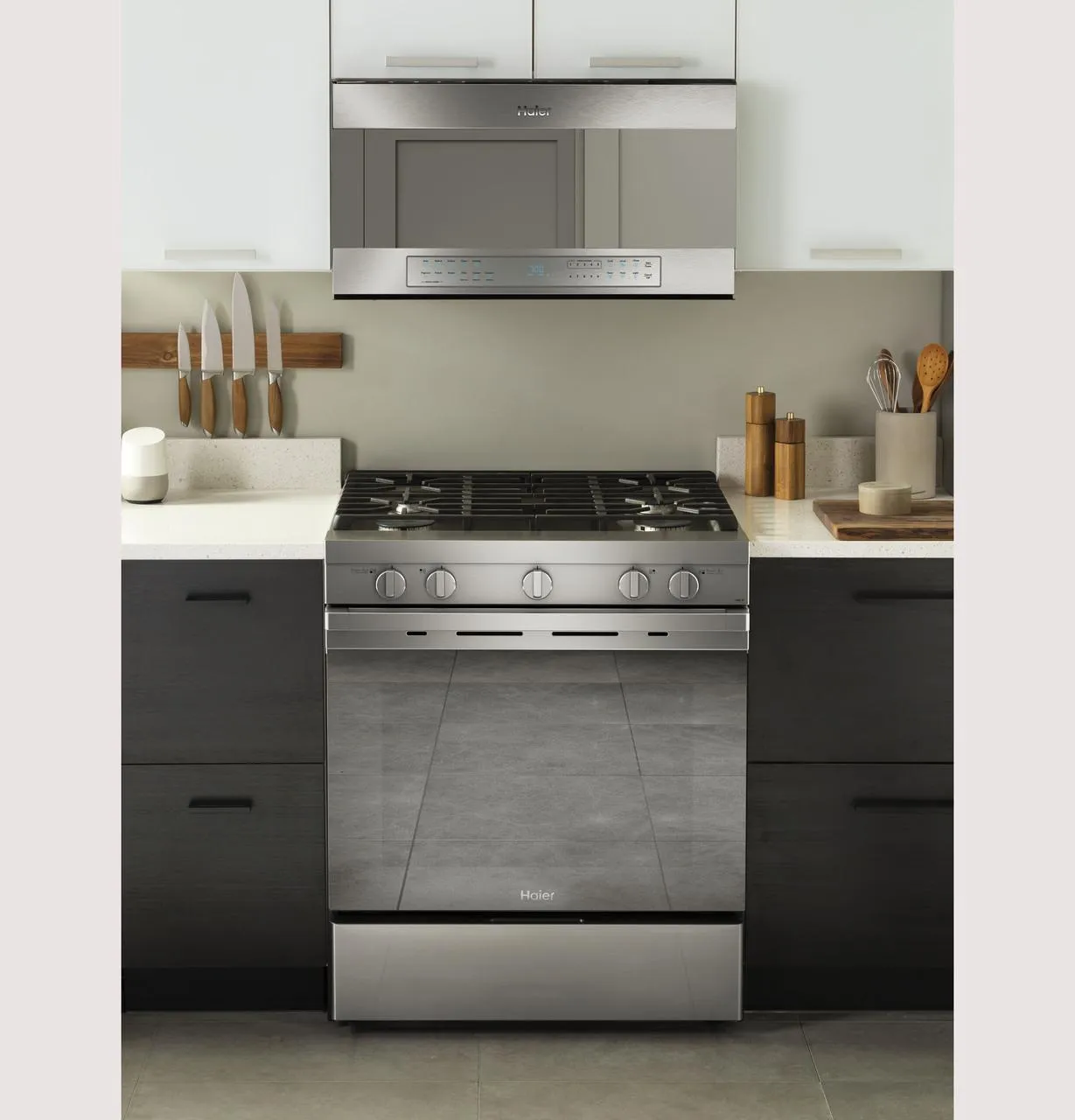 Haier QGSS740RNSS 30" Smart Slide-In Gas Range with Convection