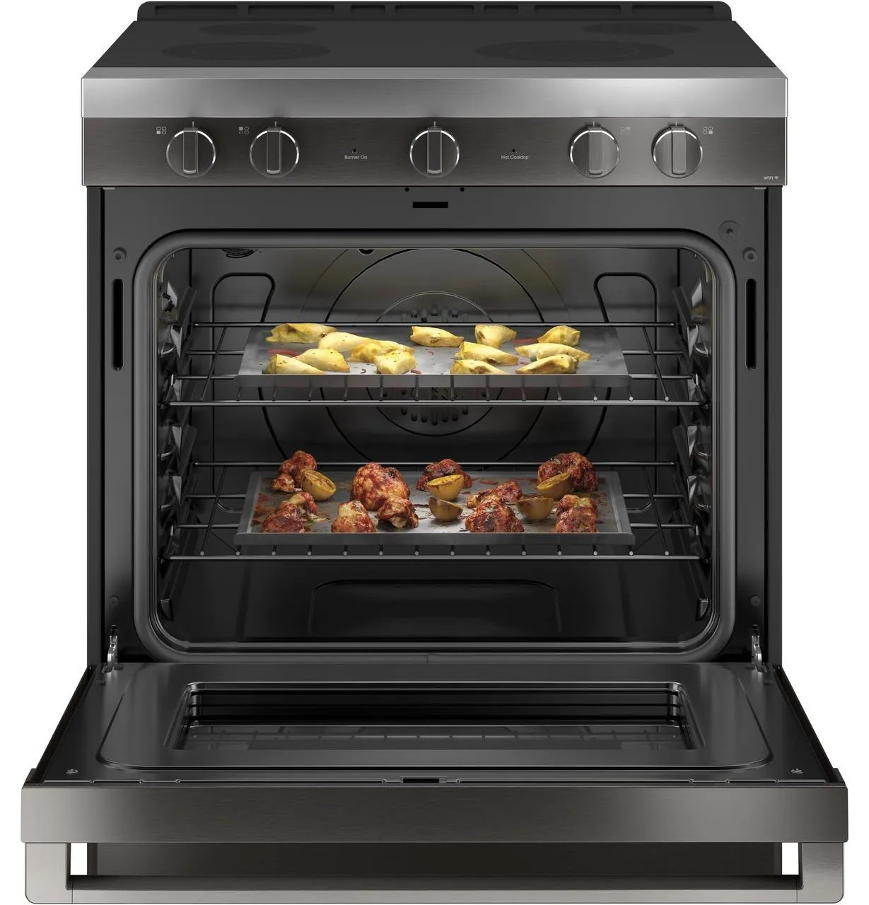 Haier QSS740BNTS 30" Smart Slide-In Electric Range with Convection