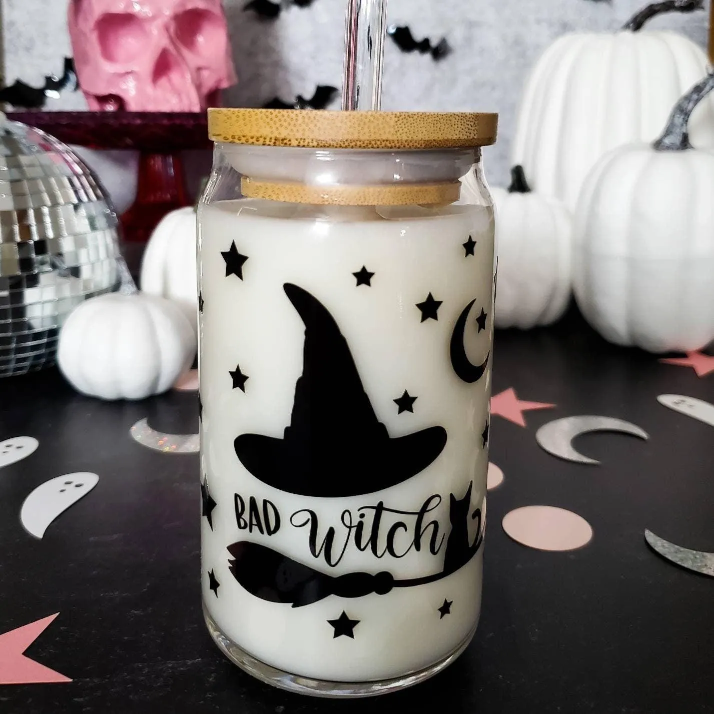 Halloween Vinyl Iced Coffee Cup by Salt and Sparkle