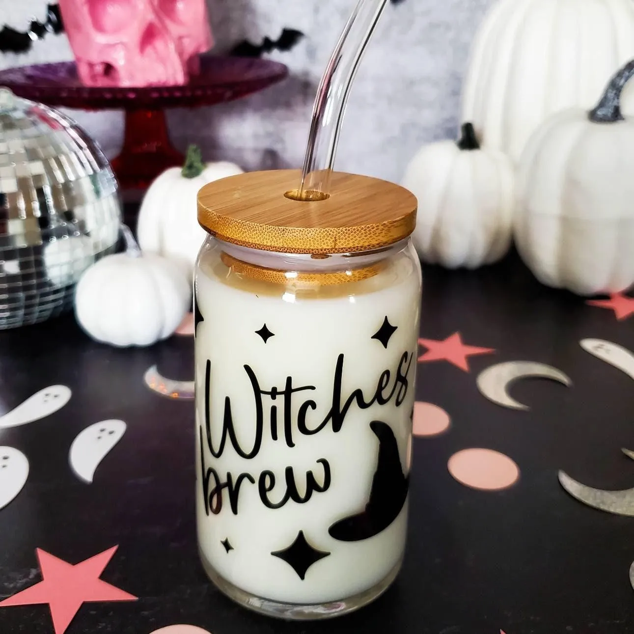 Halloween Vinyl Iced Coffee Cup by Salt and Sparkle