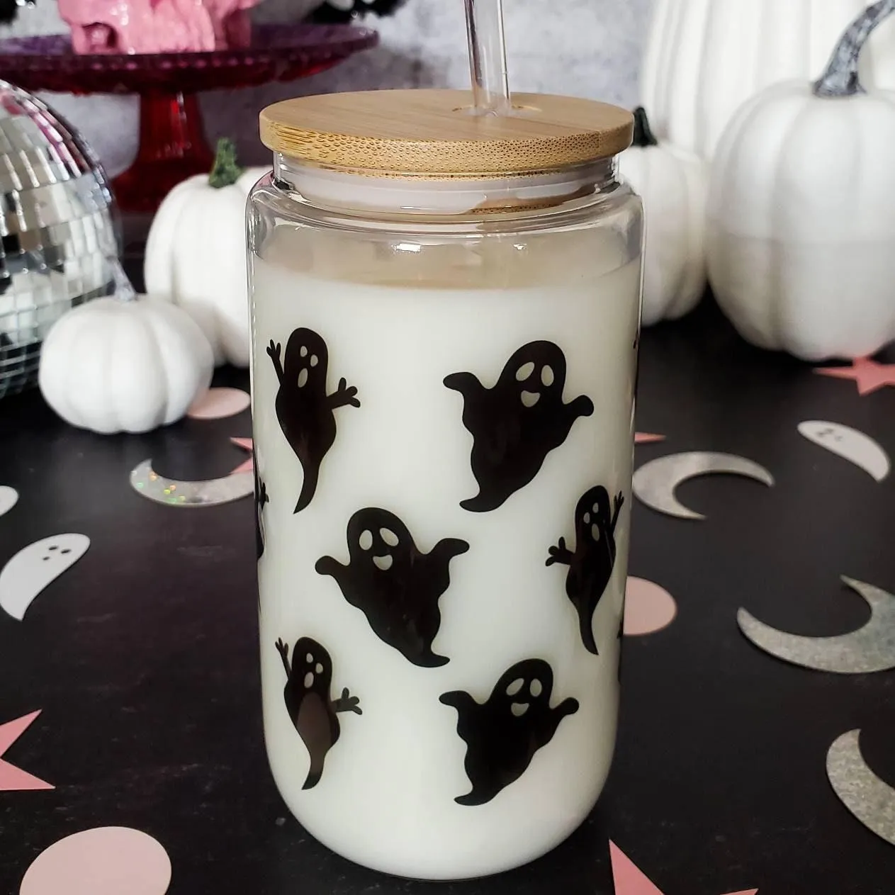 Halloween Vinyl Iced Coffee Cup by Salt and Sparkle