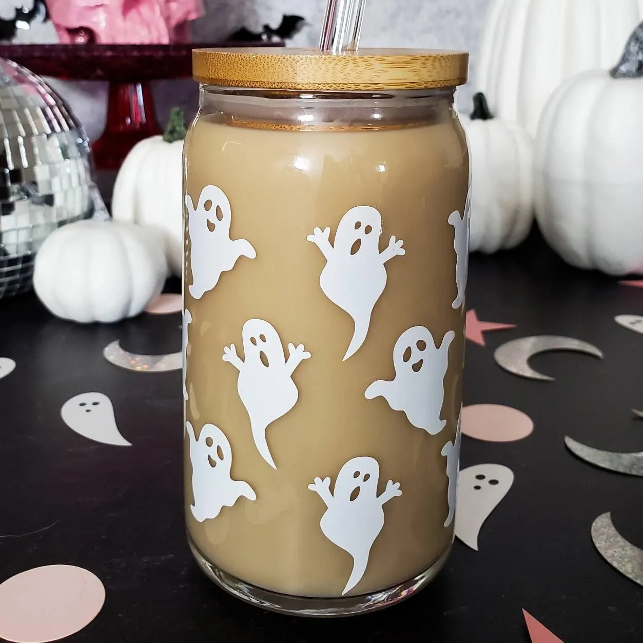 Halloween Vinyl Iced Coffee Cup by Salt and Sparkle