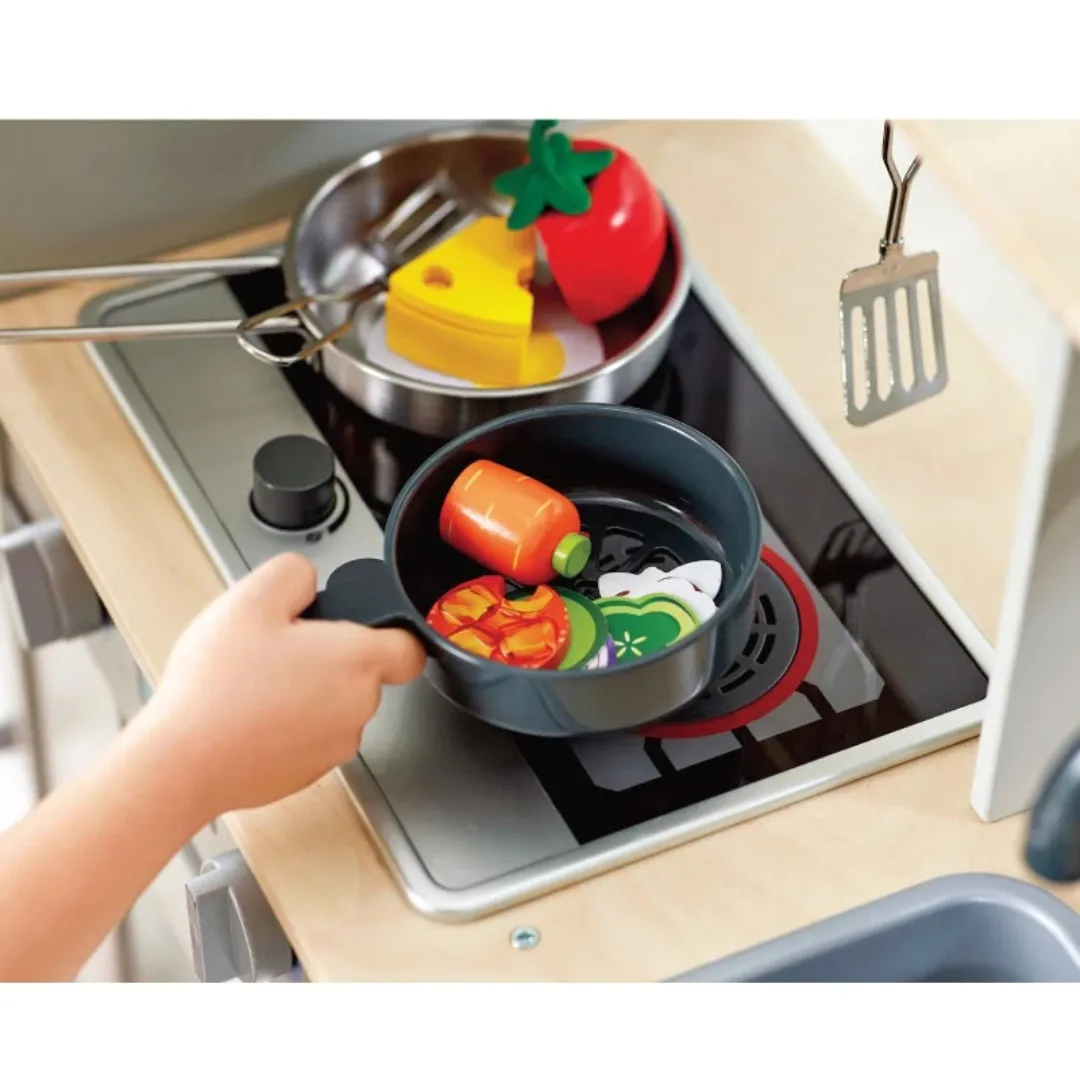 Hape 3177 Deluxe Kitchen Playset With Fan Fryer (3y )