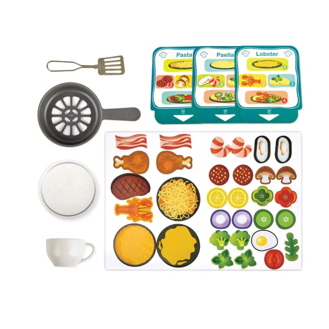 Hape 3177 Deluxe Kitchen Playset With Fan Fryer (3y )