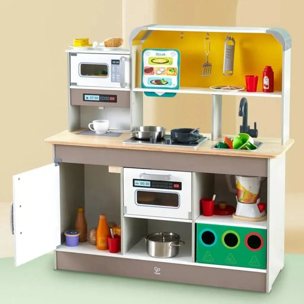 Hape Deluxe Kitchen Playset With Fan Fryer