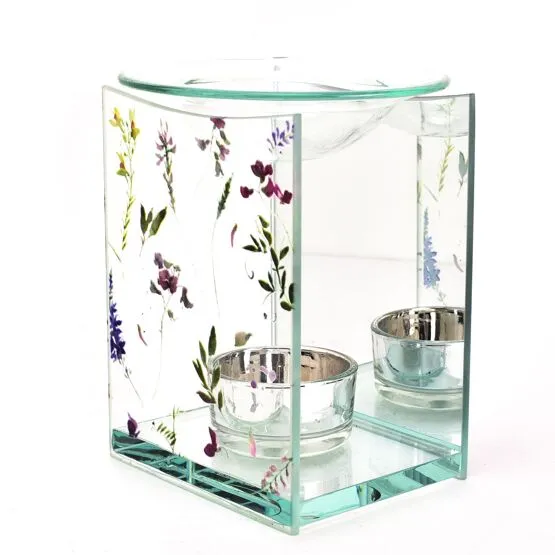 Hestia Glass Wild Flower Wax Melt Burner