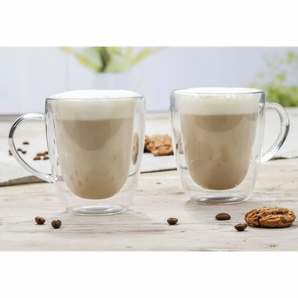 HI Cappuccino Glass Set 2 pcs 270 ml Transparent