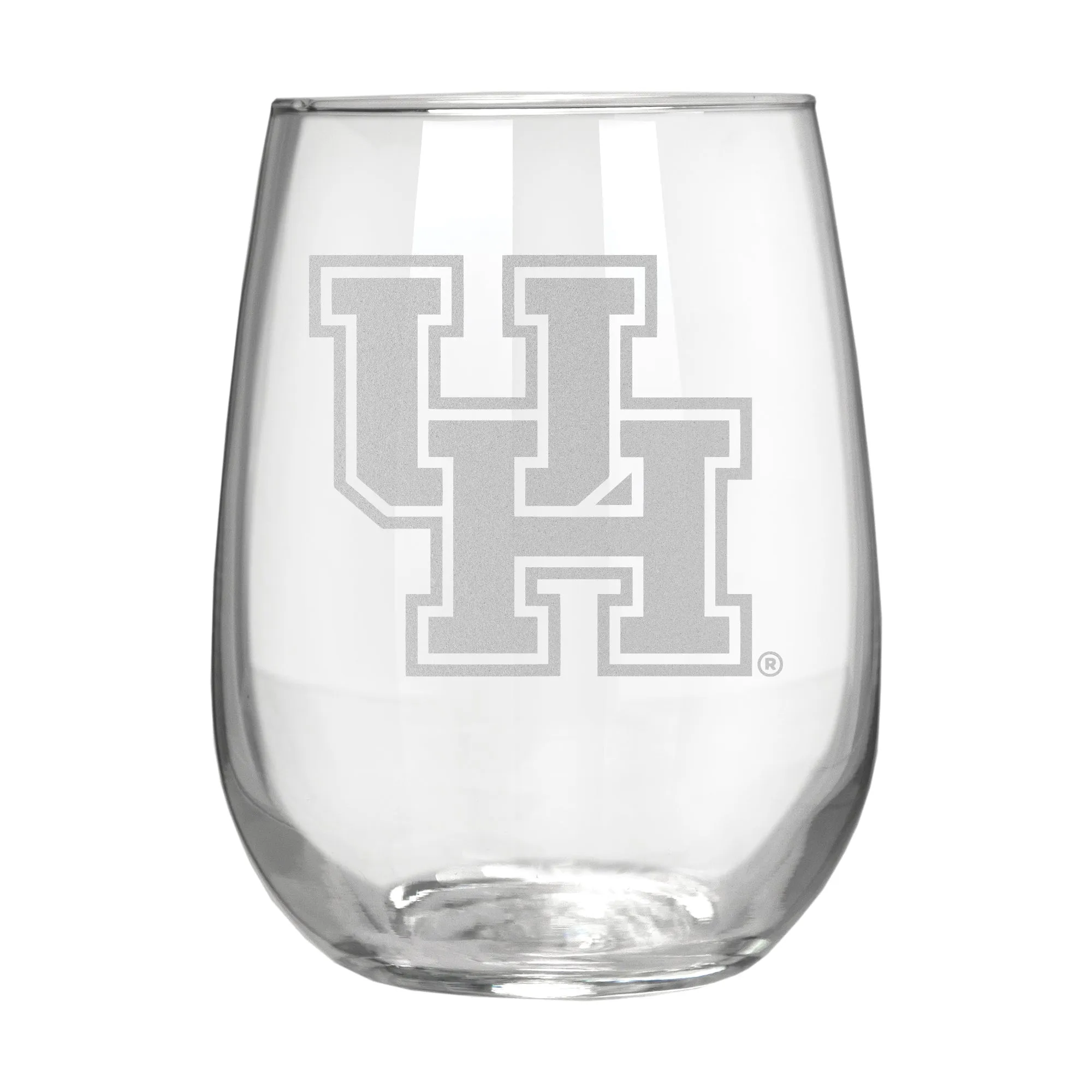 Houston Cougars 17 oz. Stemless Wine Glass