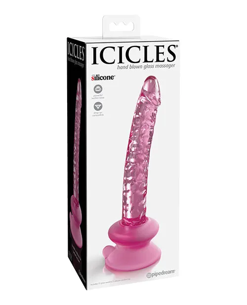 Icicles No. 86 Hand Blown Glass Massager W/suction Cup