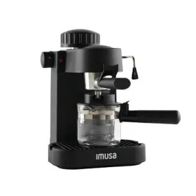 IMUSA 4 Cup Electric Espresso/Cappuccino Maker 800 Watts - Black