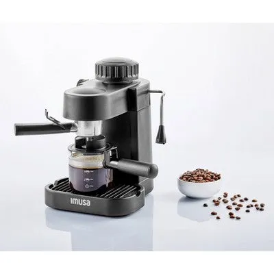 IMUSA 4 Cup Electric Espresso/Cappuccino Maker 800 Watts - Black