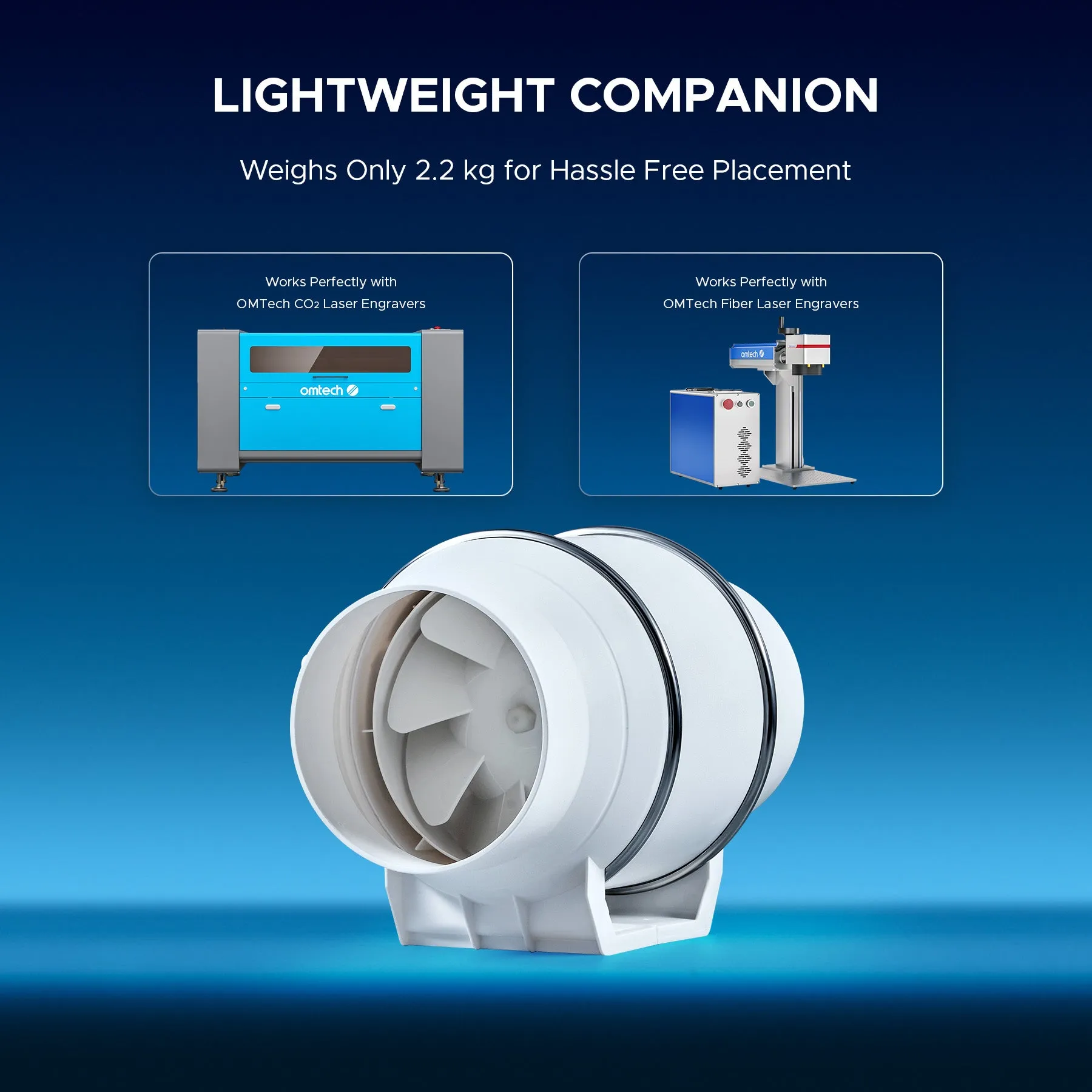 Industrial Exhaust Fan & Duct Fan for Laser Engraver & Cutter | LAP-0400