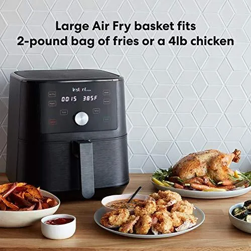 Instant Pot Vortex 4-in-1 Air Fryer, 6 Quart, 4 One-Touch Programs, Air Fry, Roast, Bake, Reheat