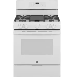 JGB735DPWW GE® 30" Free-Standing Gas Convection Range with No Preheat Air Fry