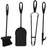 JVL Cotswold Black Fire Companion Set - 4 Piece