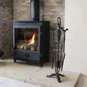 JVL Cotswold Black Fire Companion Set - 4 Piece