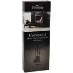 JVL Cotswold Black Fire Companion Set - 4 Piece