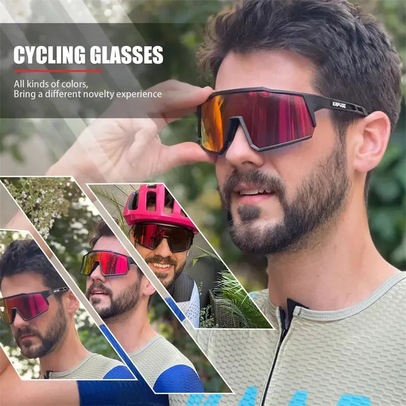 Kapvoe Men Cycling Glasses UV400 Protection Road Bike MTB Outdoor Sports Sunglasses Bicycle Glasses Professional Sport Glasses