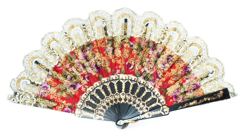 Laced Flower Hand Folding Fan Wholesale