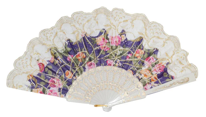 Laced Flower Hand Folding Fan Wholesale