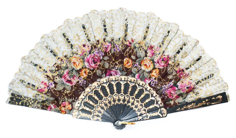 Laced Flower Hand Folding Fan Wholesale