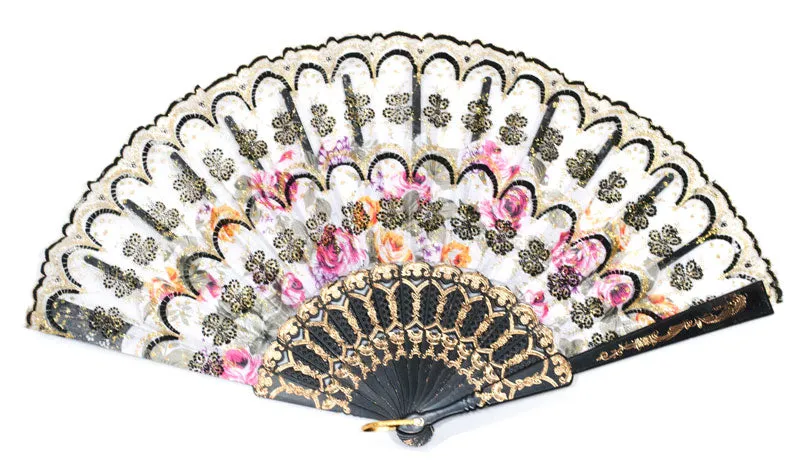 Laced Flower Hand Folding Fan Wholesale