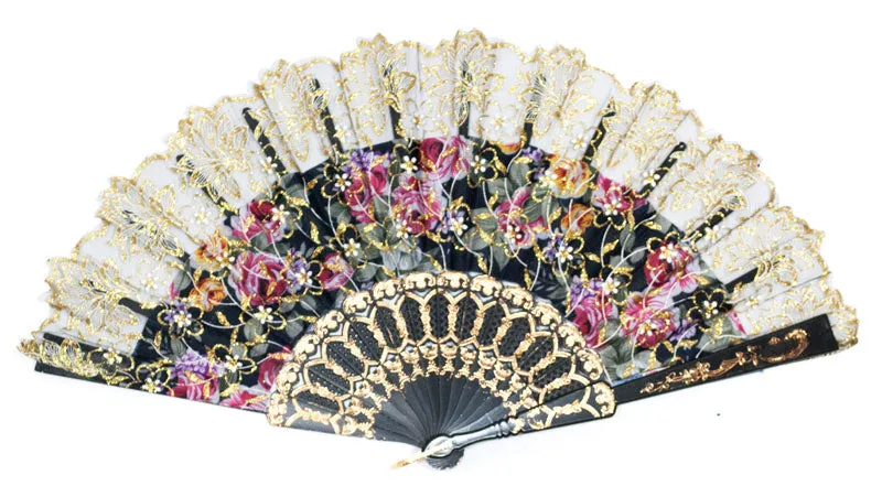 Laced Flower Hand Folding Fan Wholesale