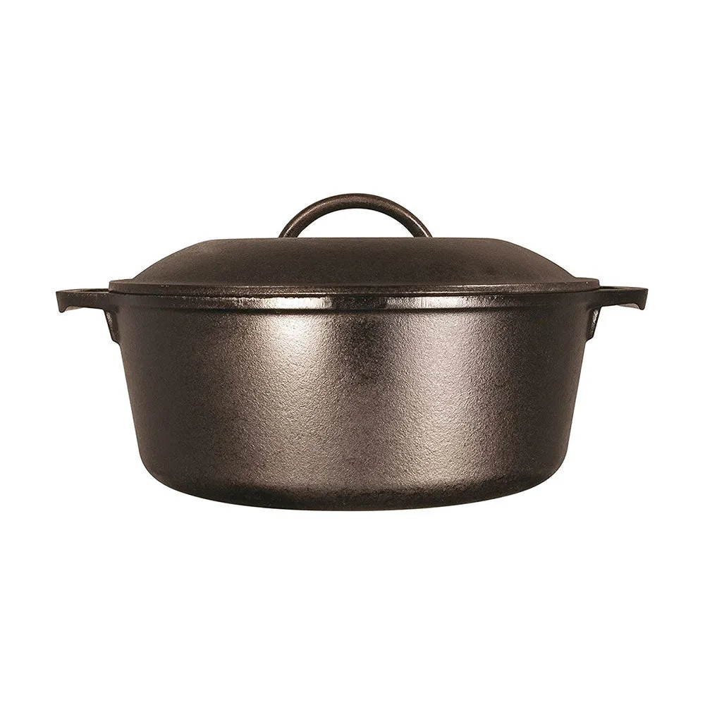 Lodge L8DOL3 Cast Iron Dutch Oven, Seasoned, 5 qt.