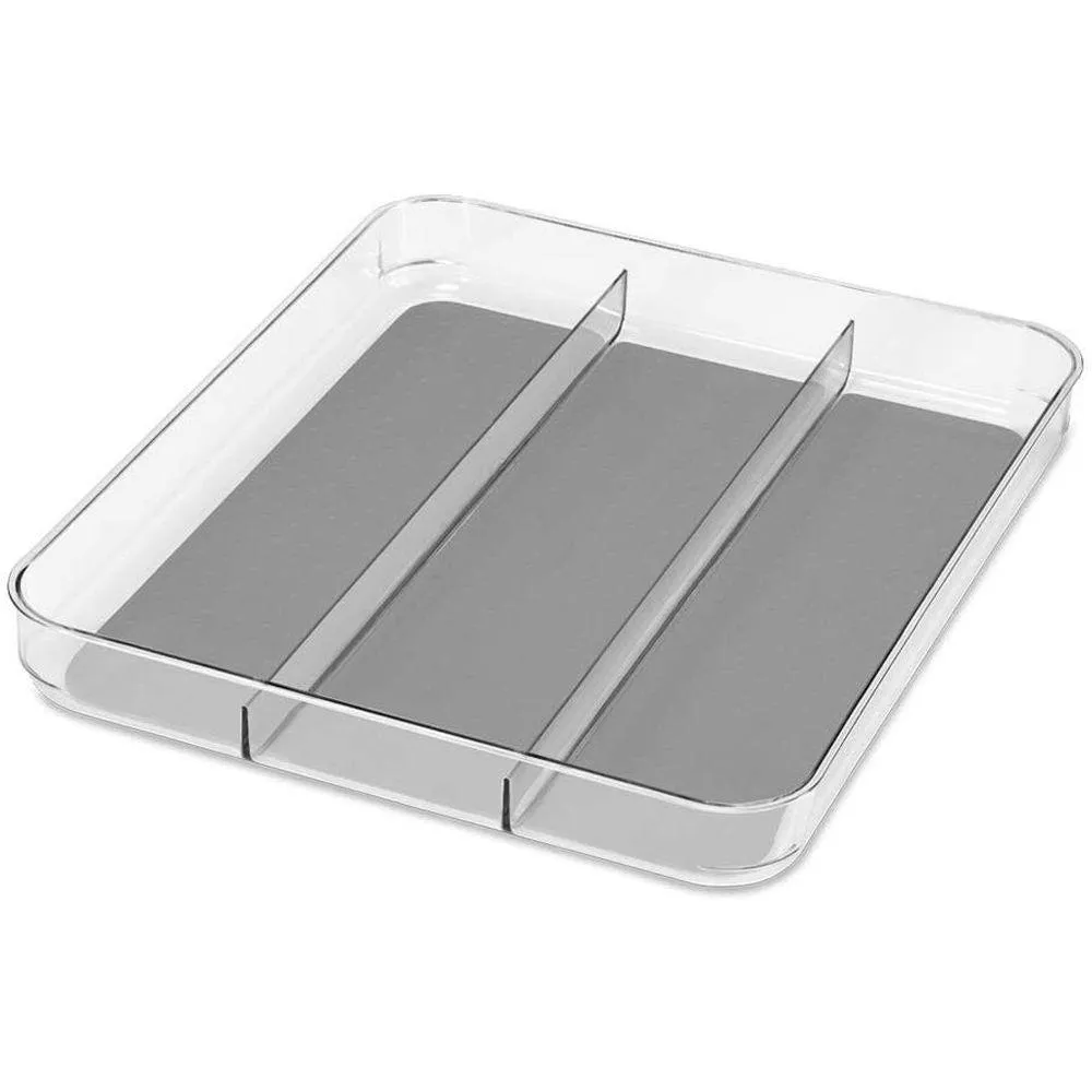 Madesmart 3 Compartment Utensil Tray Clear