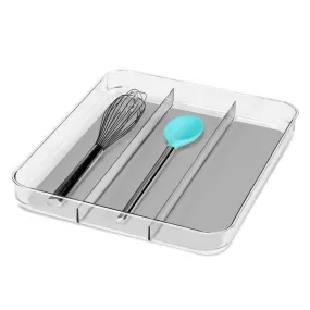 Madesmart 3 Compartment Utensil Tray Clear