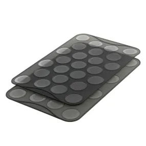 Mastrad Macaron Baking Sheet 25 Small Ridges With Filling Marks, Set Of 2