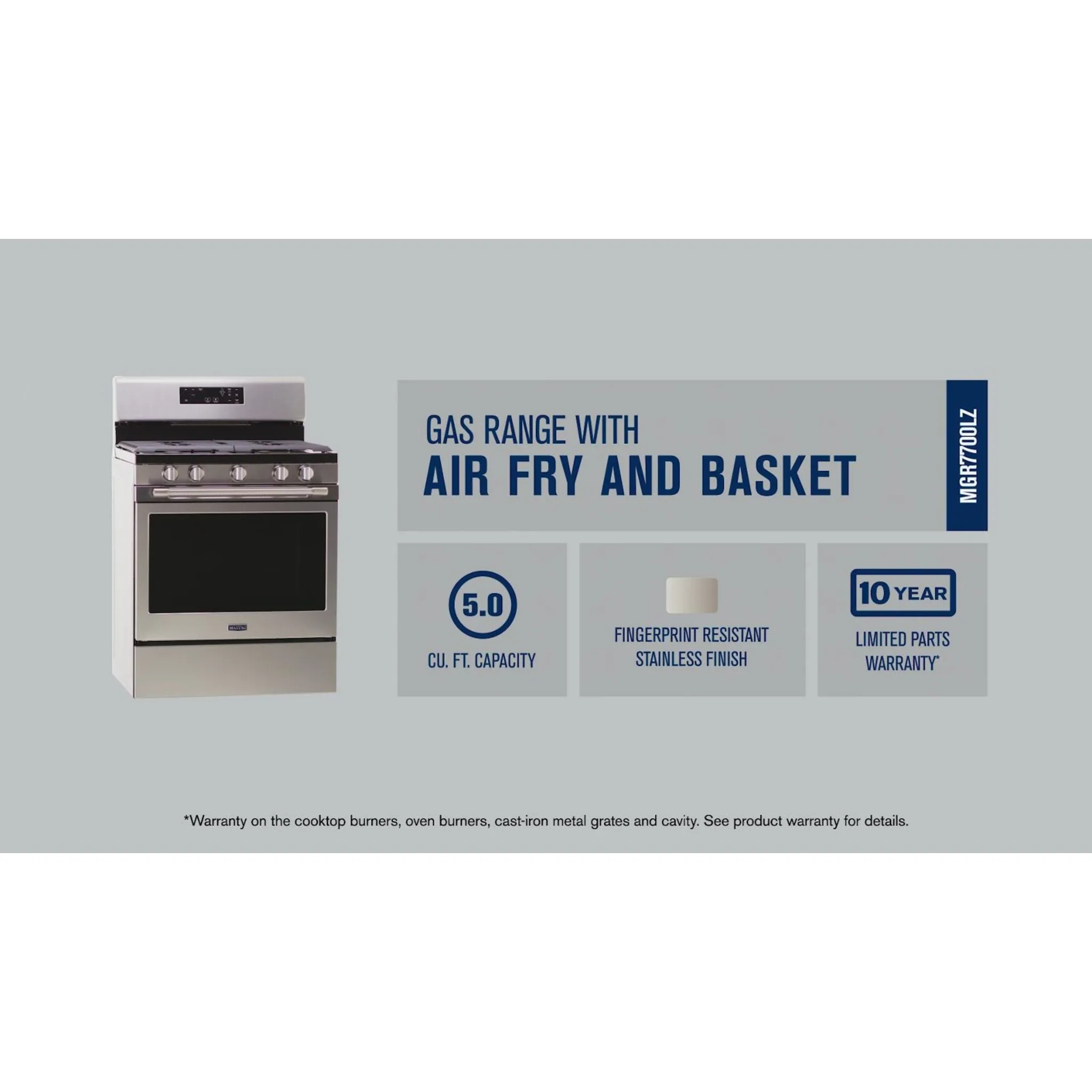 Maytag 30" Gas Range (MGR7700LZ) - Stainless Steel