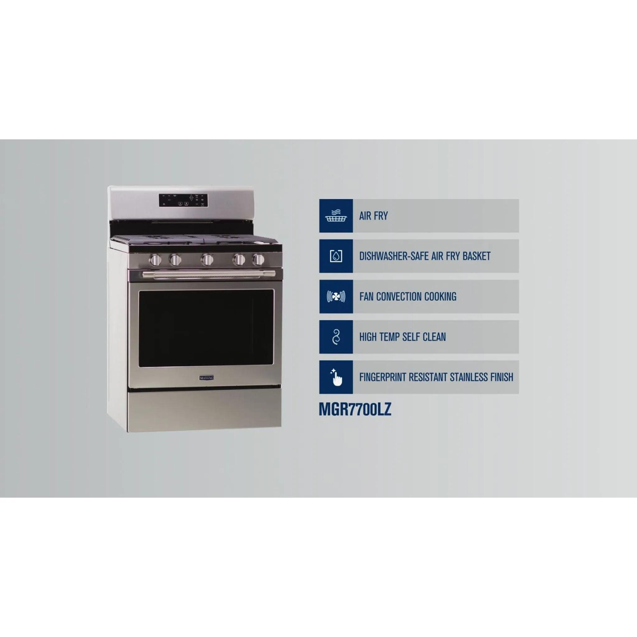 Maytag 30" Gas Range (MGR7700LZ) - Stainless Steel