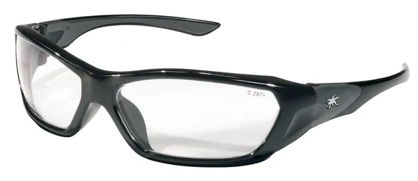 MCR Safety ForceFlex FF1 Black Frame, Clear Lenses