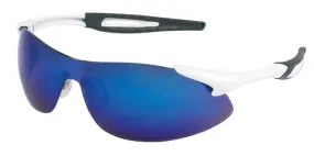 MCR Safety IA1 White Frame, Blue Diamond Mirror