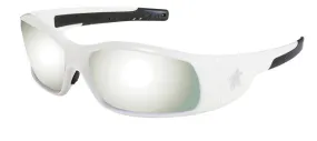 MCR Safety Swagger SR1 White Frame, Silver Mirror